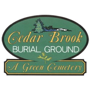 cedar brook burial ground a green cemetery logo