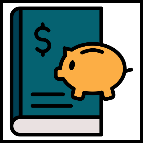 piggybank on book