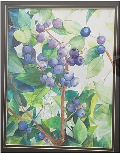 painted picture of grapes artist Allen Flint